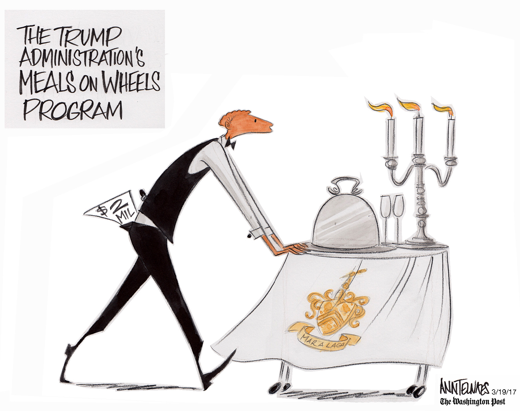 Political cartoon by Ann Telnaes, “A gilded age for the 21st century”, 2024-12-08.