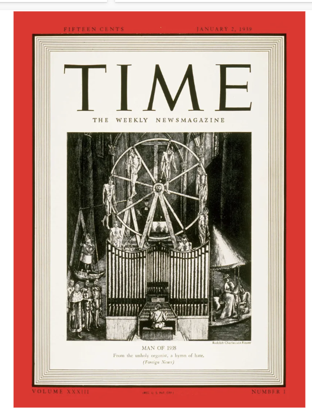 Political cartoon by Ann Telnaes, “A Time twofer”, 2024-12-12.