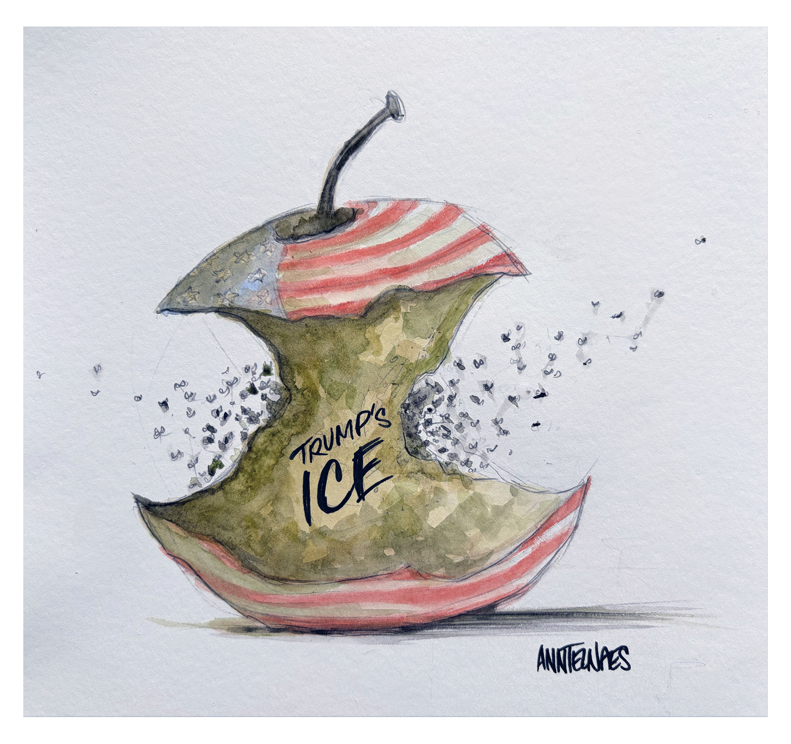 Political cartoon by Ann Telnaes, “Another murder”, 2026-01-25.