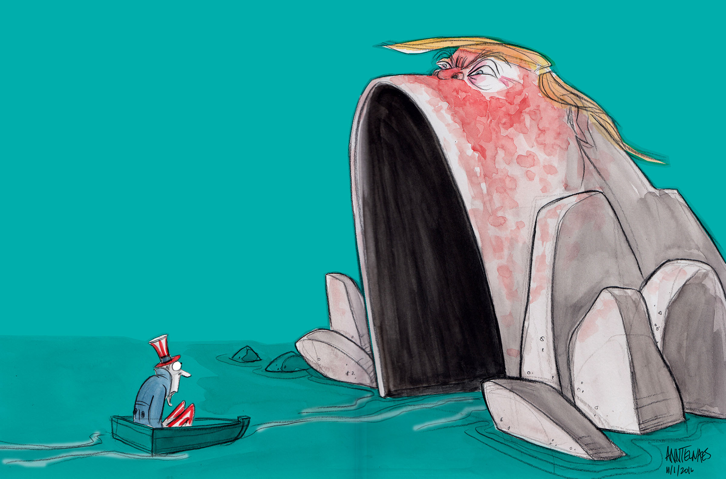 Political cartoon by Ann Telnaes, “Bread & Circuses and grievances”, 2024-11-06.