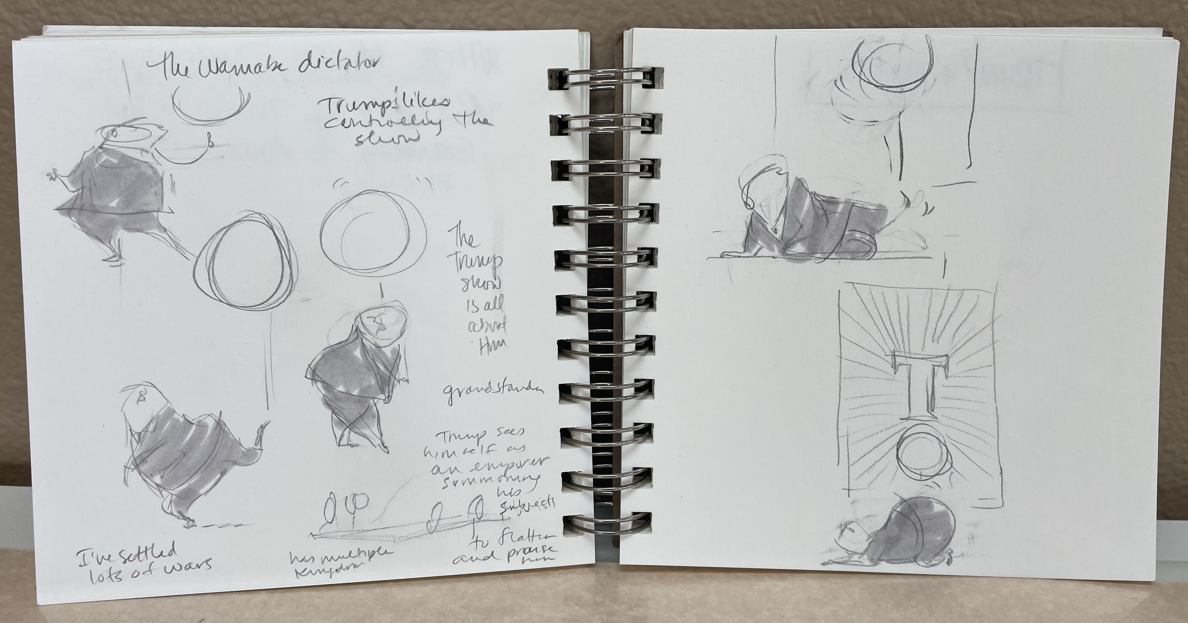 Political cartoon by Ann Telnaes, “Creating "The Wannabe Dictator"”, 2025-08-20.