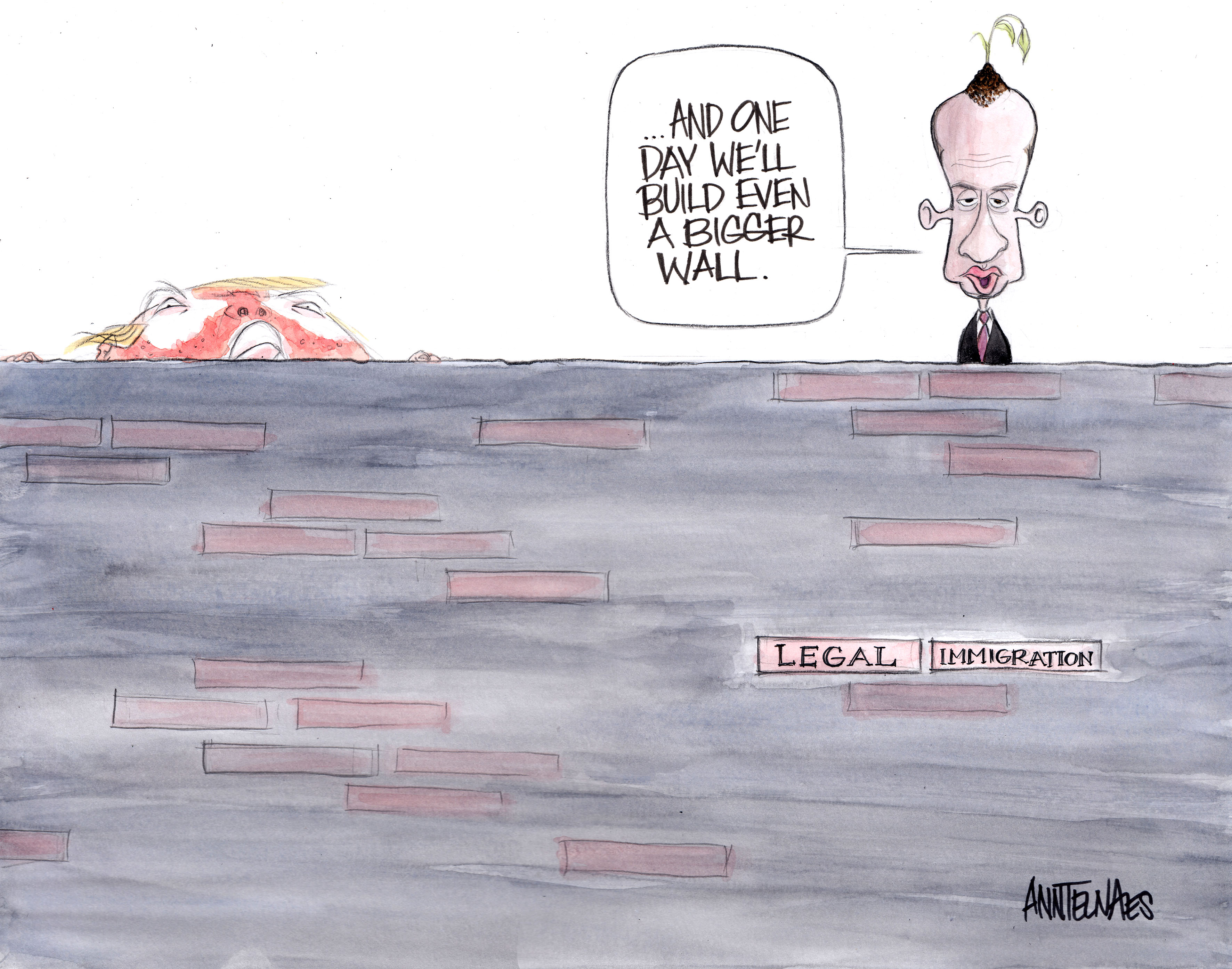 Political cartoon by Ann Telnaes, “First they came for the illegal immigrants...”, 2024-10-31.