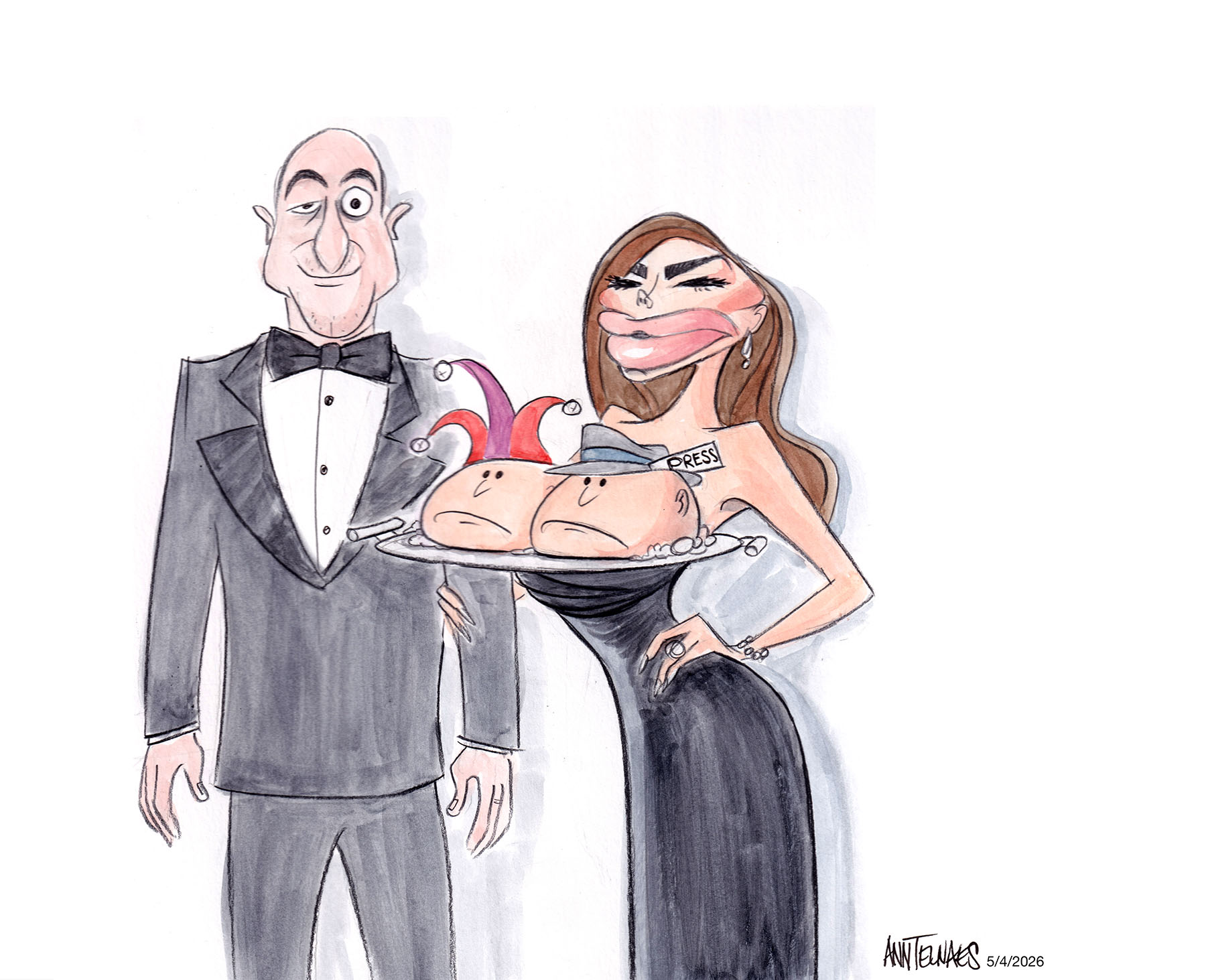 Political cartoon by Ann Telnaes, “Lead sponsors and honorary chairs of the Met Gala”, 2026-05-05.
