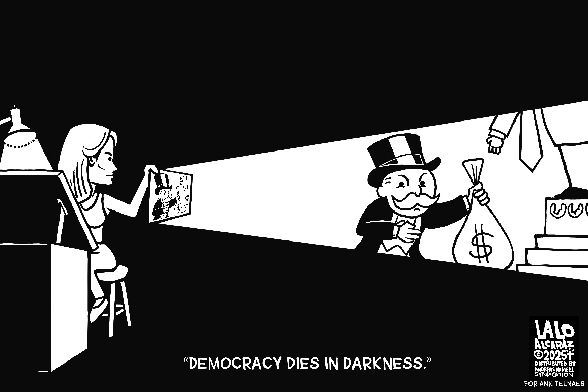 Political cartoon by Ann Telnaes, “More cartoon renditions”, 2025-01-08.