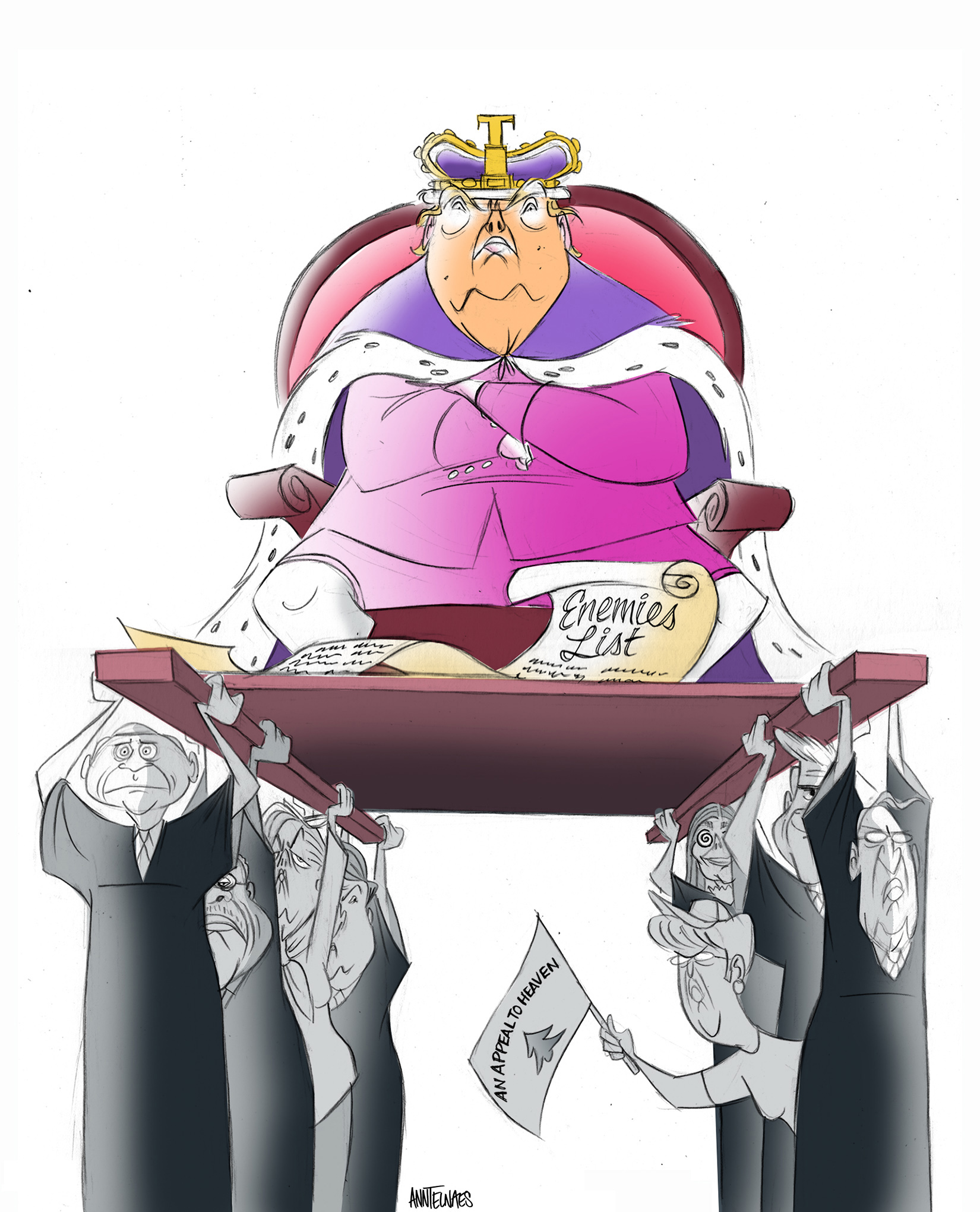 Political cartoon by Ann Telnaes, “No Kings Day- October 18th”, 2025-10-14.