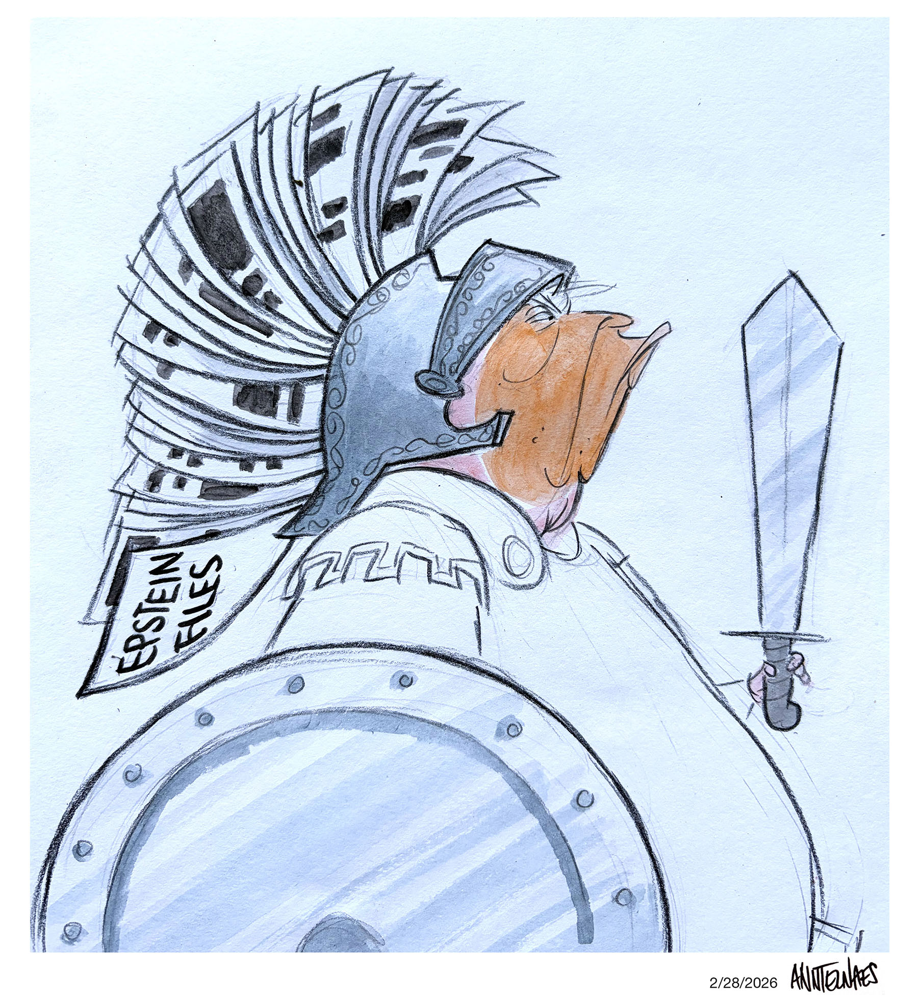 Political cartoon by Ann Telnaes, “Operation Epic Distraction”, 2026-02-28.