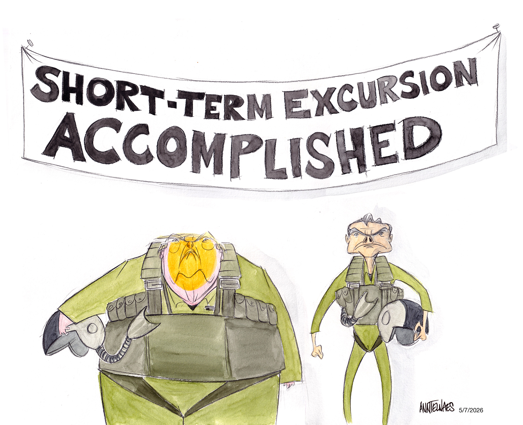 Political cartoon by Ann Telnaes, “So much winning”, 2026-05-07.