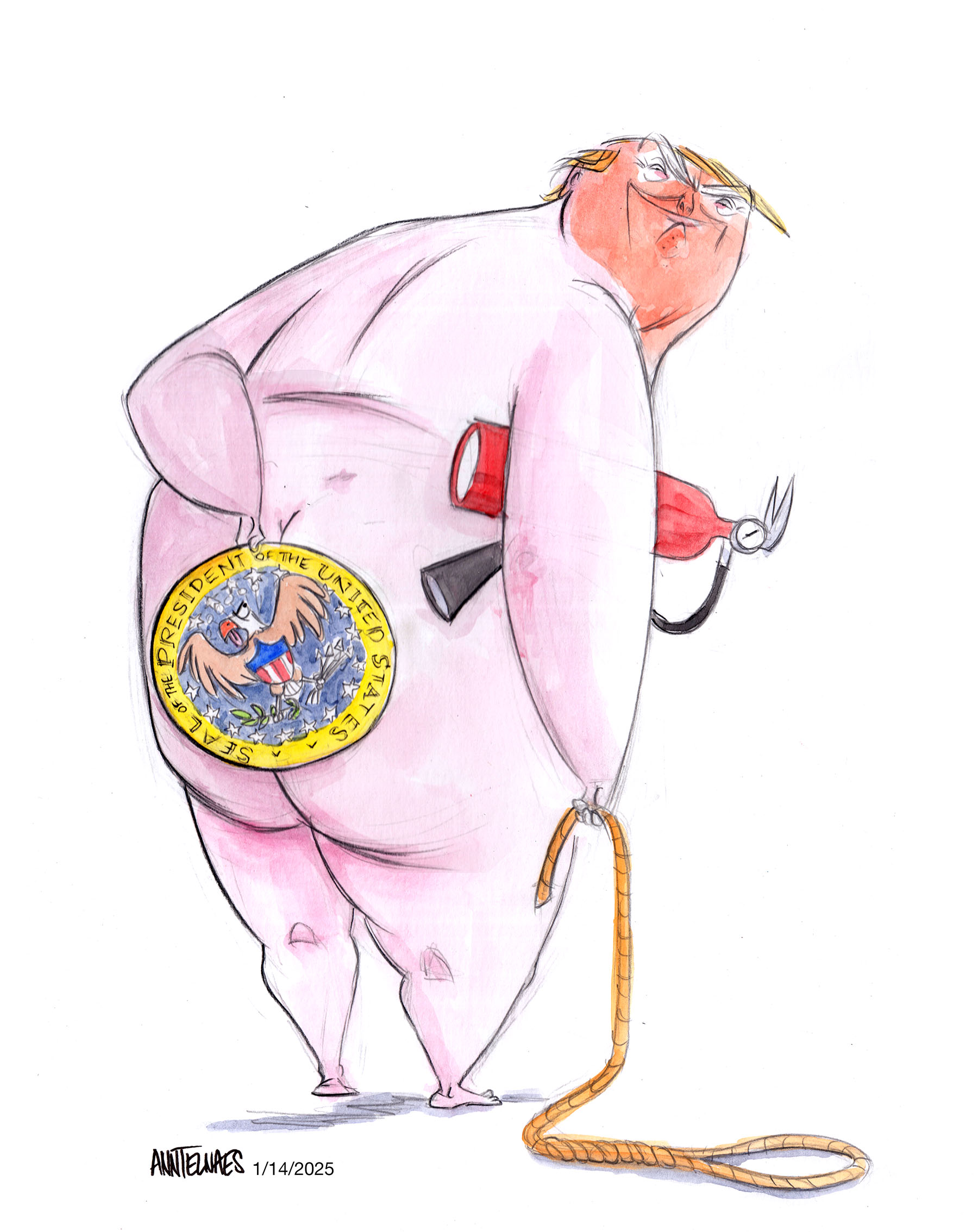 Political cartoon by Ann Telnaes, “Special counsel Jack Smith's report”, 2025-01-14.