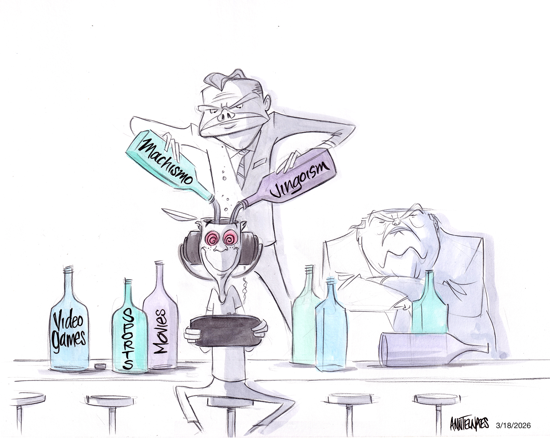 Political cartoon by Ann Telnaes, “War is not a game”, 2026-03-19.