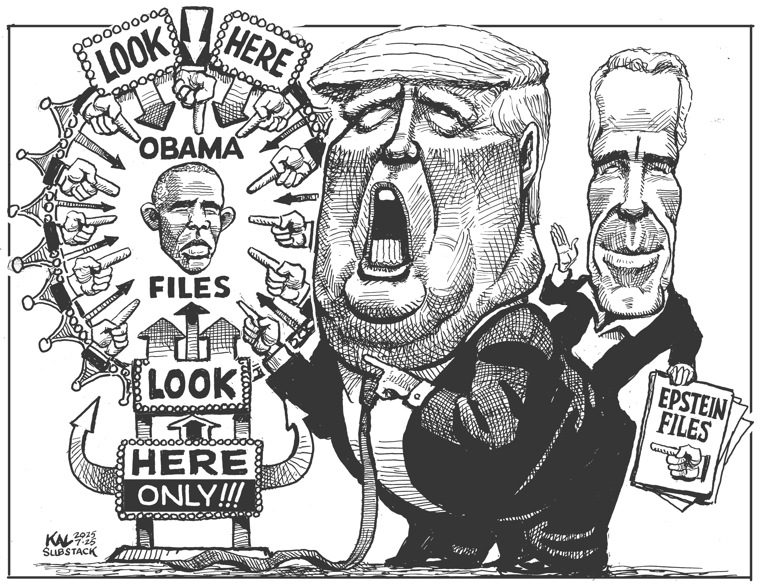 Political cartoon by Kevin Kallaugher, “A very Pointed Cartoon”, 2025-07-25.