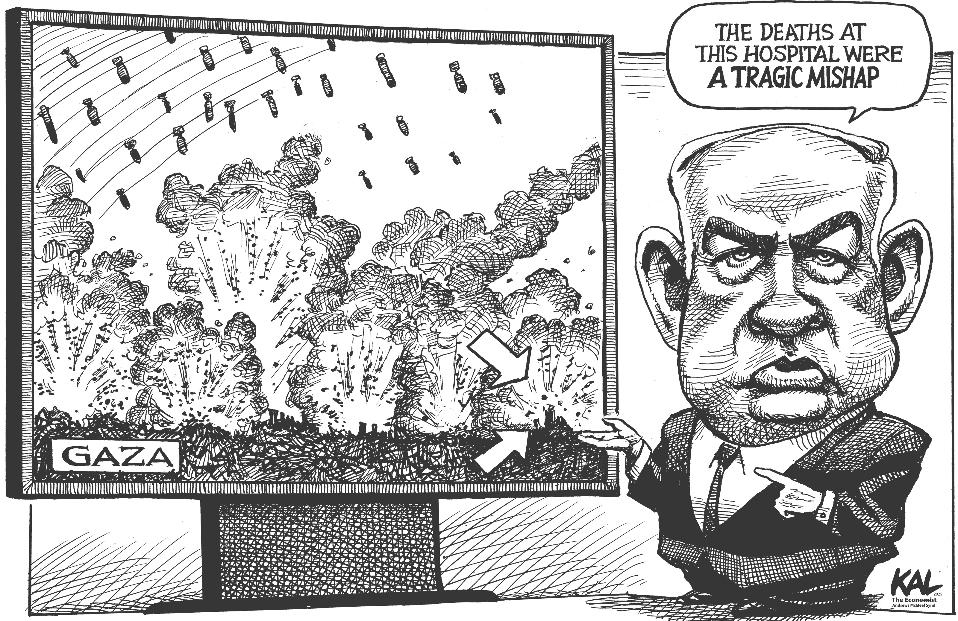 Political cartoon by Kevin Kallaugher, “Behind the Scenes of The Economist Cartoon #2”, 2025-09-01.