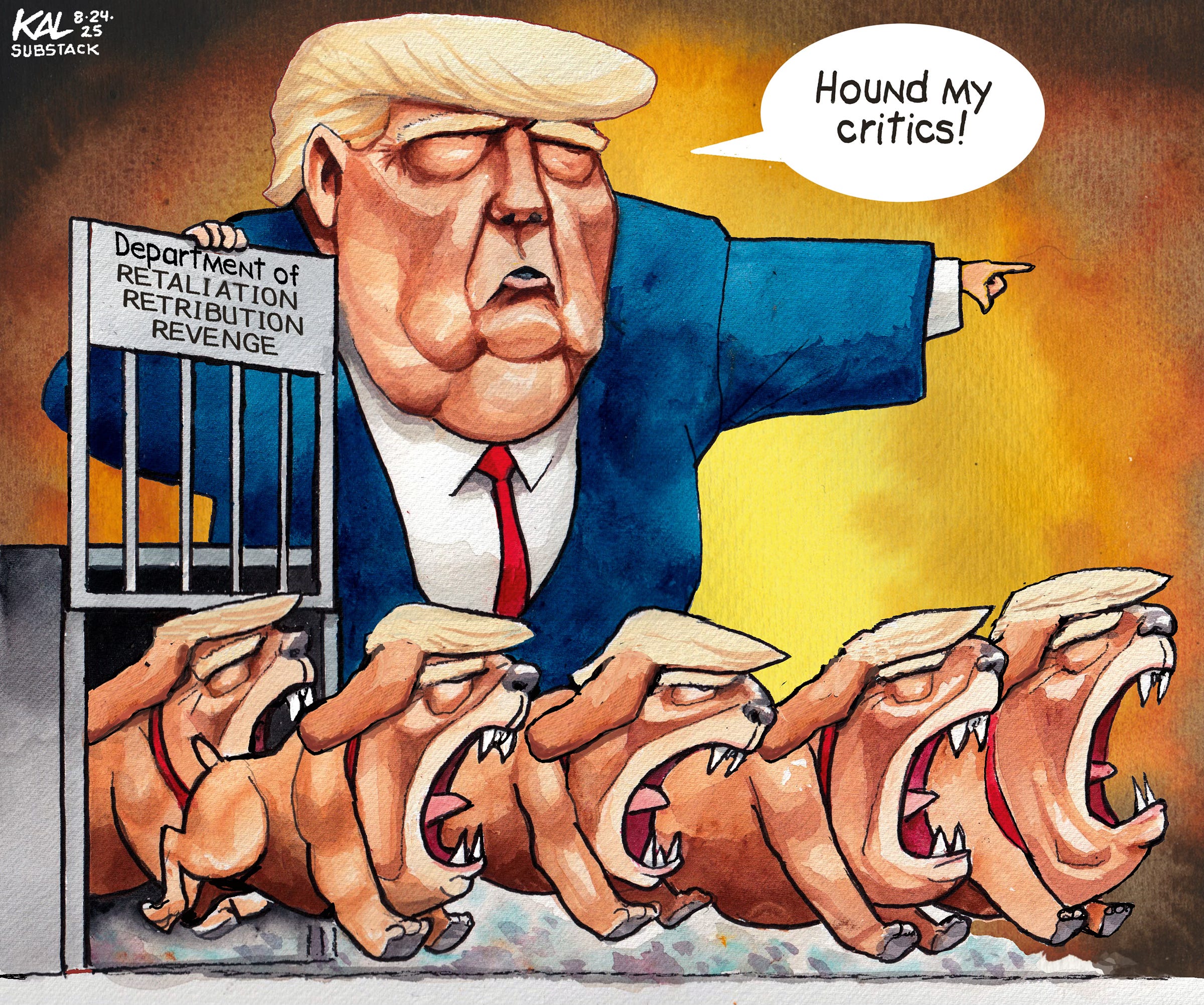 Political cartoon by Kevin Kallaugher, “Seriously, Now!”, 2025-08-25.