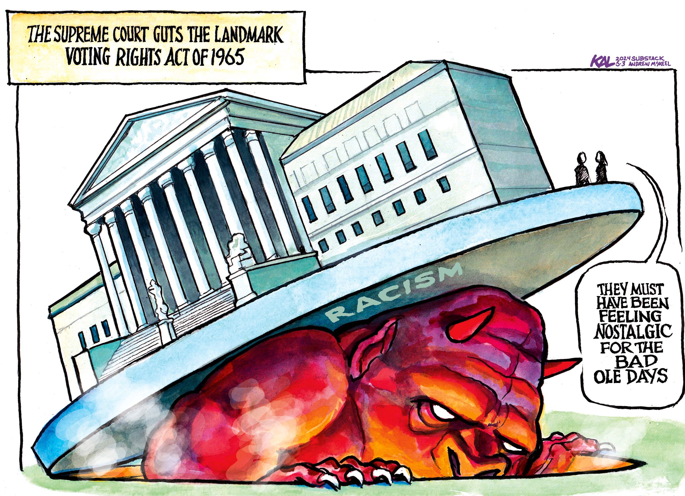 Political cartoon by Kevin Kallaugher, “Supreme Mistake”, 2026-05-04.