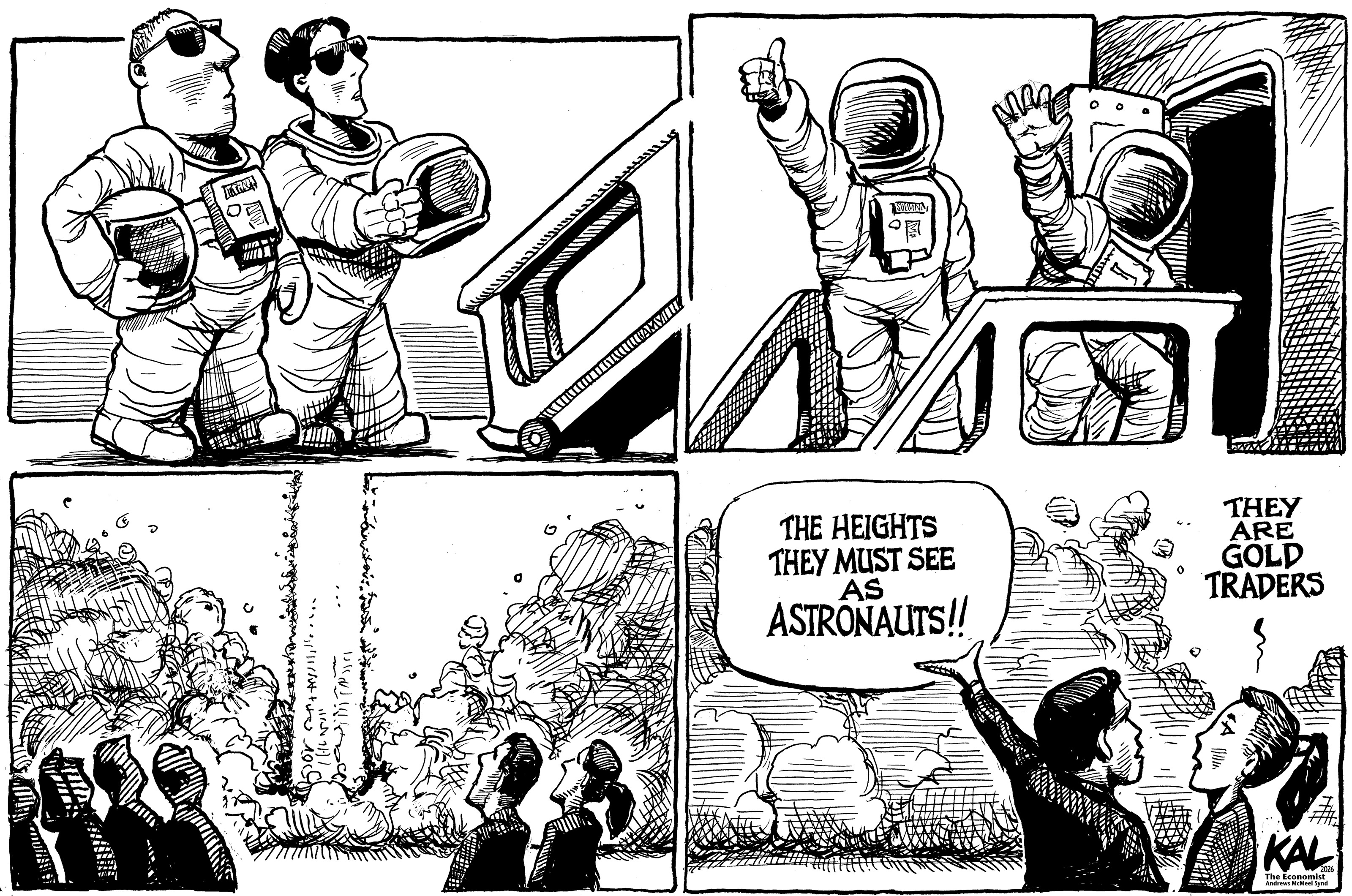 Political cartoon by Kevin Kallaugher, “Two Cartoons from The Economist, One hidden caption”, 2026-01-30.