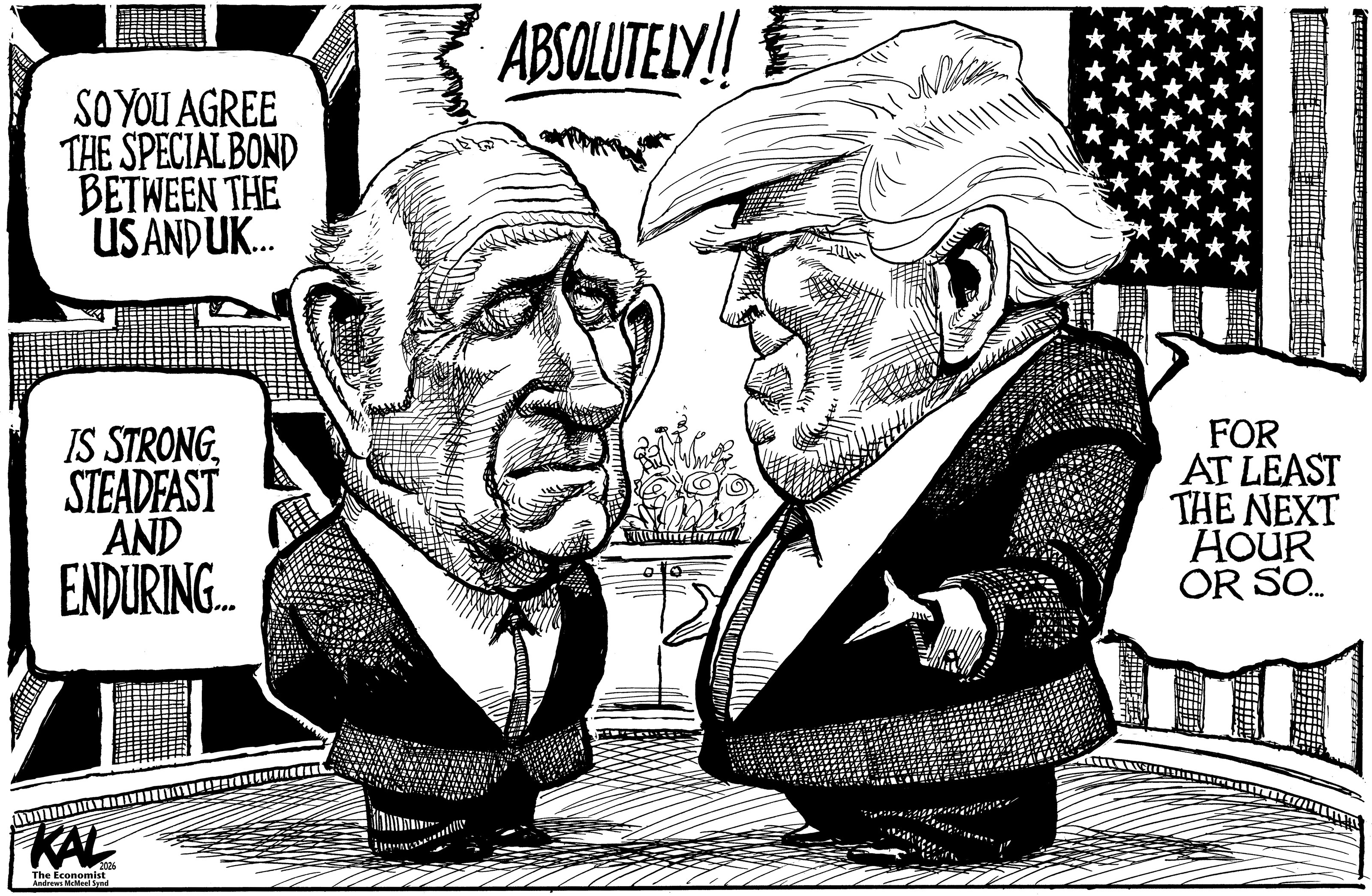 Political cartoon by Kevin Kallaugher, “When Buckingham Palace asked for My Cartoon”, 2026-05-01.