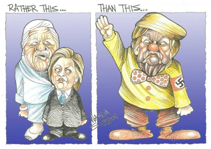 Political cartoon by Nanda Soobben, “Better the devil you know”, 2016-03-24.