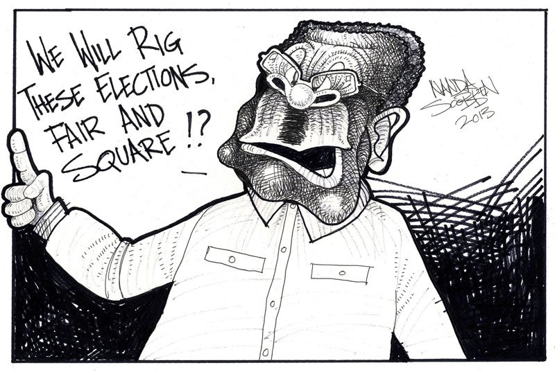 Political cartoon by Nanda Soobben, “Untitled”, 2013-07-25.