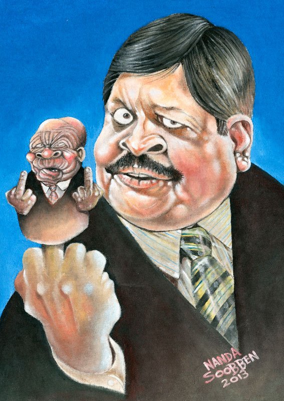 Political cartoon by Nanda Soobben, “Untitled”, 2013-10-22.