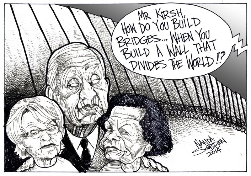Political cartoon by Nanda Soobben, “Untitled”, 2014-01-12.