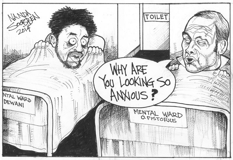 Political cartoon by Nanda Soobben, “Untitled”, 2014-05-14.