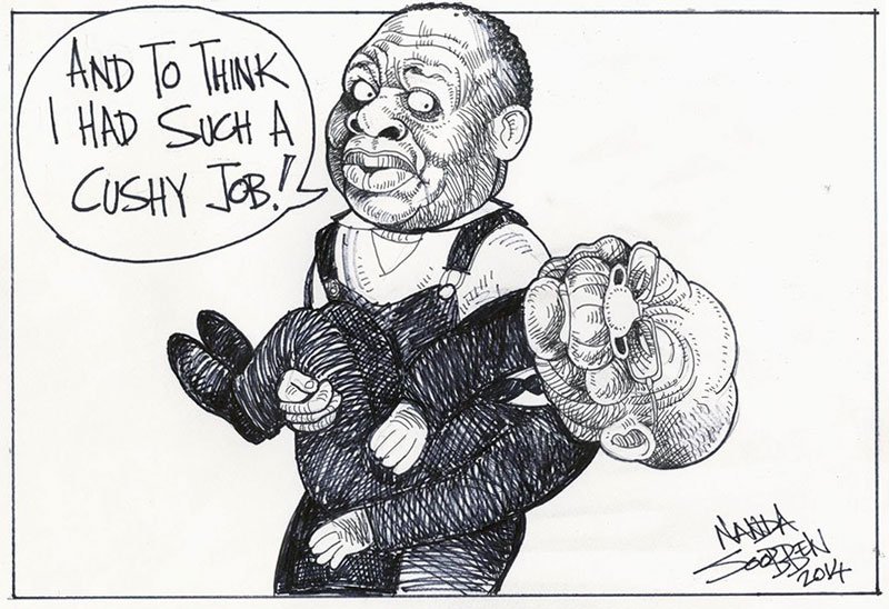 Political cartoon by Nanda Soobben, “Untitled”, 2014-06-16.
