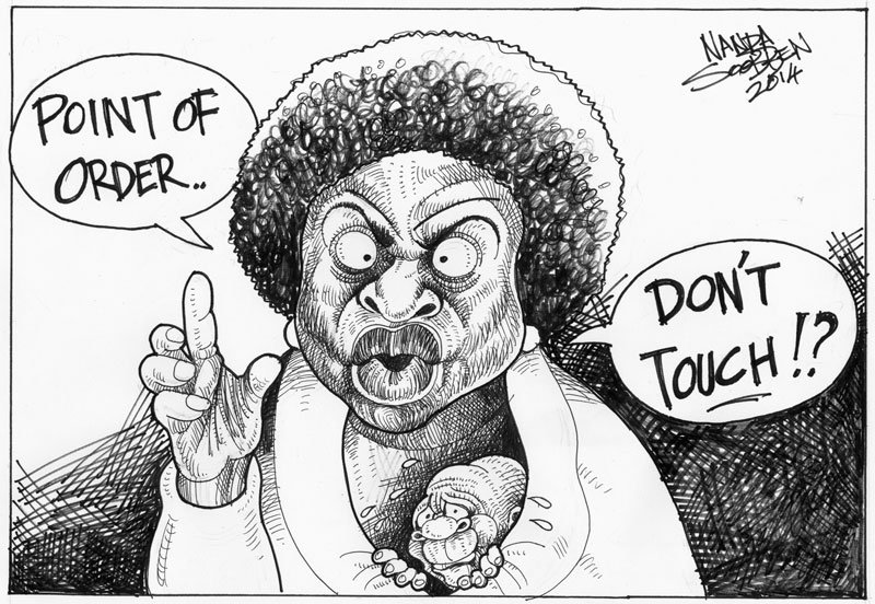 Political cartoon by Nanda Soobben, “Untitled”, 2014-08-25.