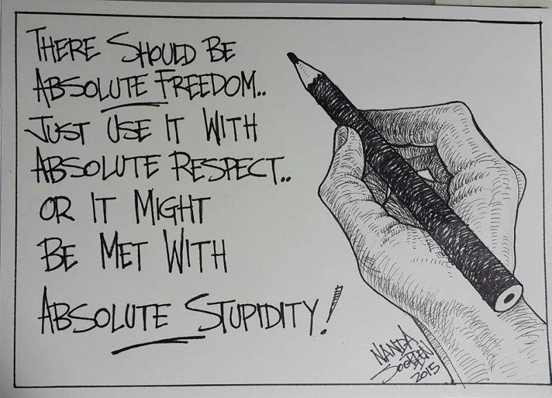 Political cartoon by Nanda Soobben, “Untitled”, 2015-01-09.
