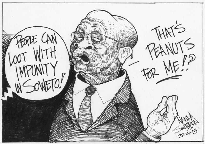 Political cartoon by Nanda Soobben, “Untitled”, 2015-01-22.