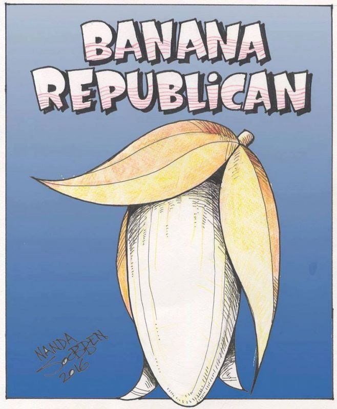 Political cartoon by Nanda Soobben, “Untitled”, 2016-12-18.