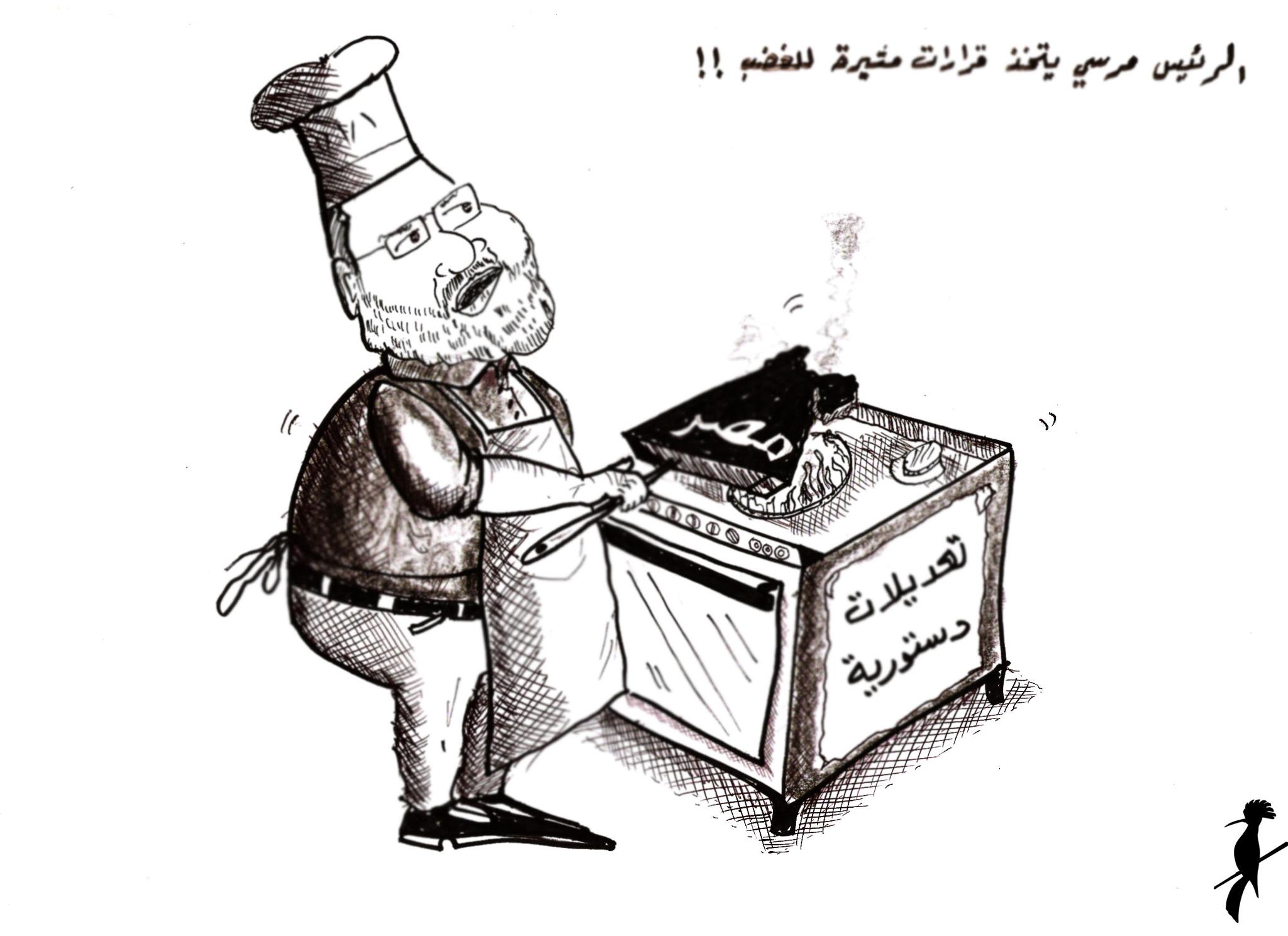 Political cartoon by Rafat Alkhatib, “Egypt President Mursi”, 24 November 2012.