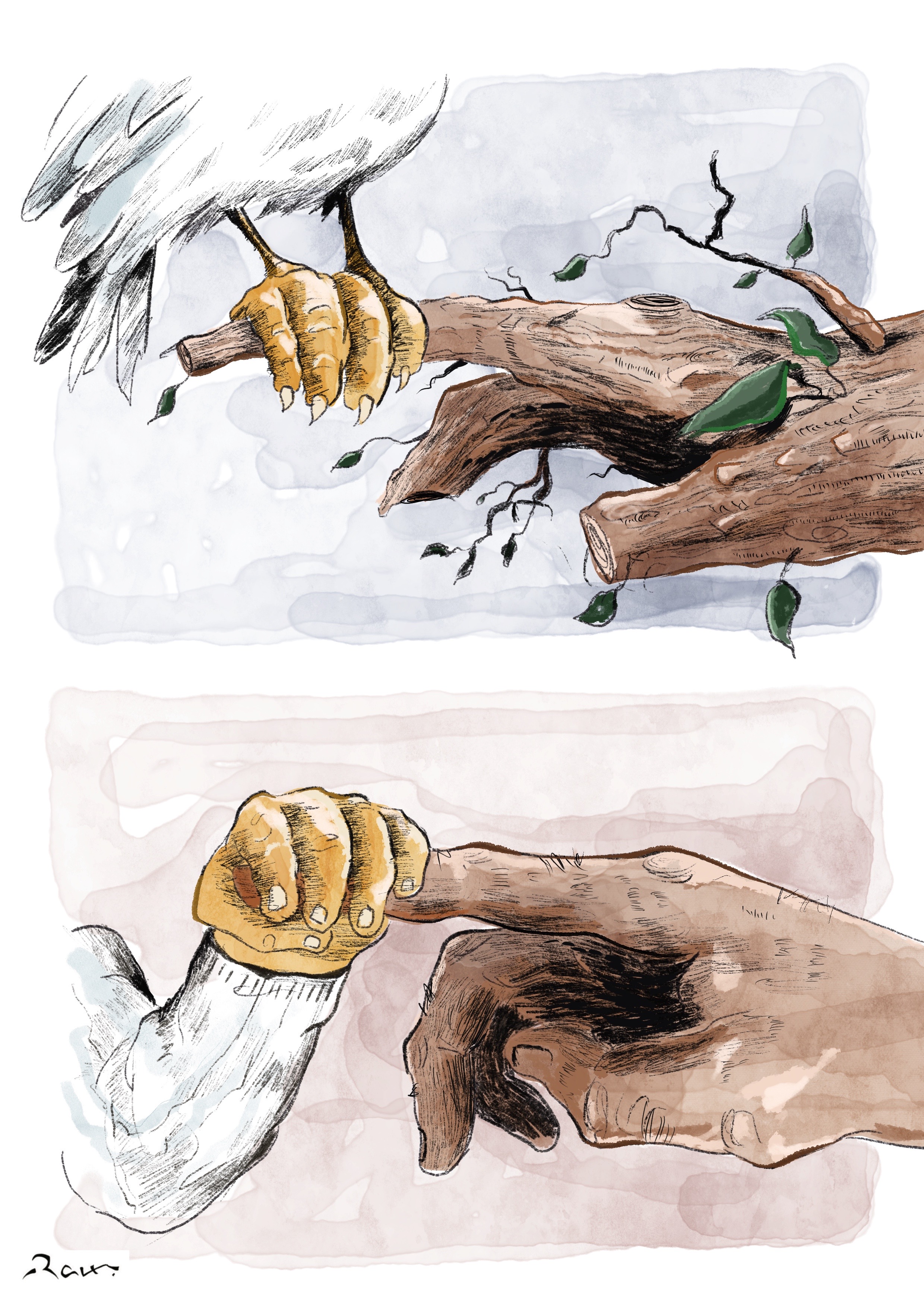Political cartoon by Rafat Alkhatib, “Home”, 21 May 2023.