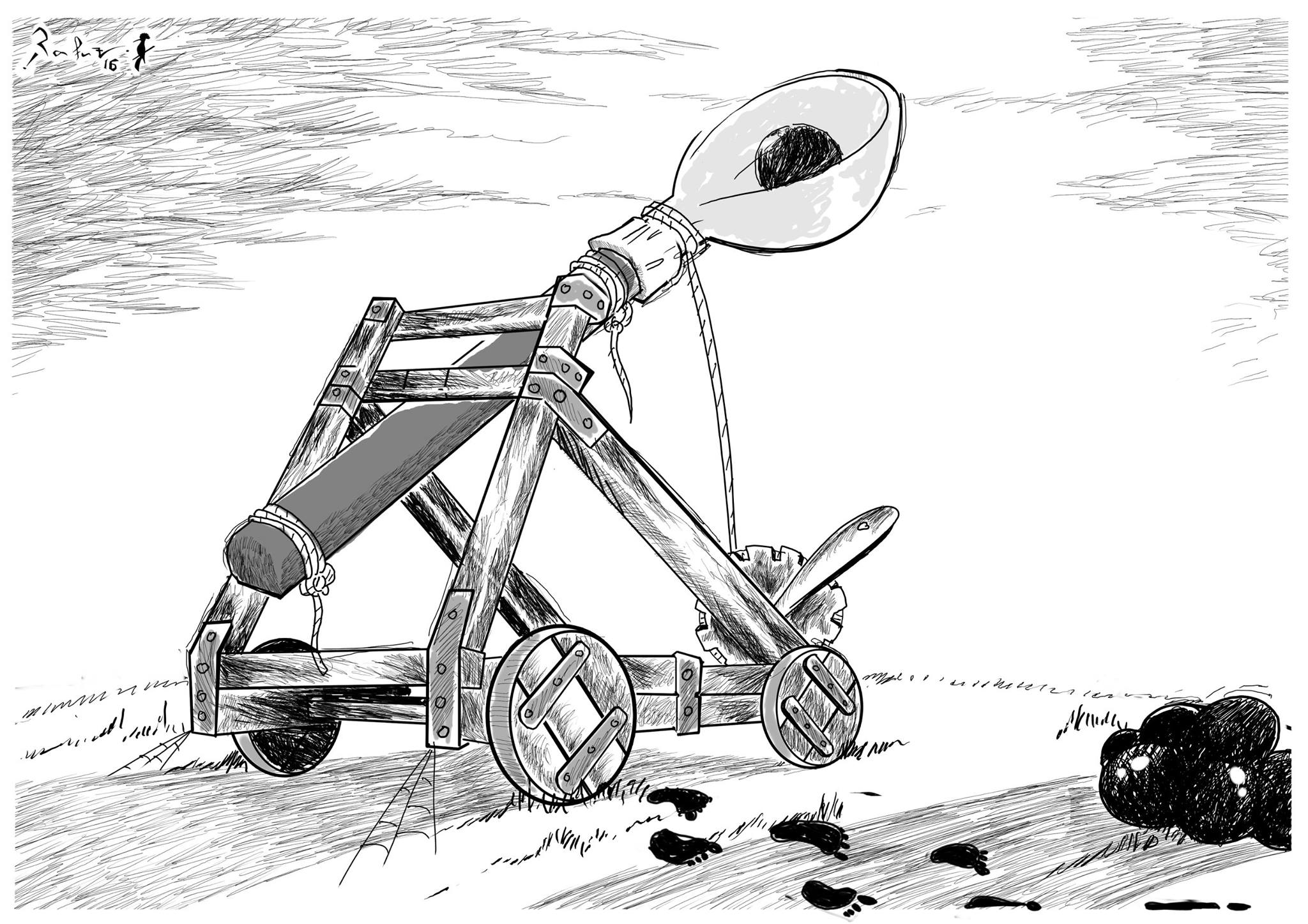 Political cartoon by Rafat Alkhatib, “Hunger Strikers Victory”, 26 February 2016.