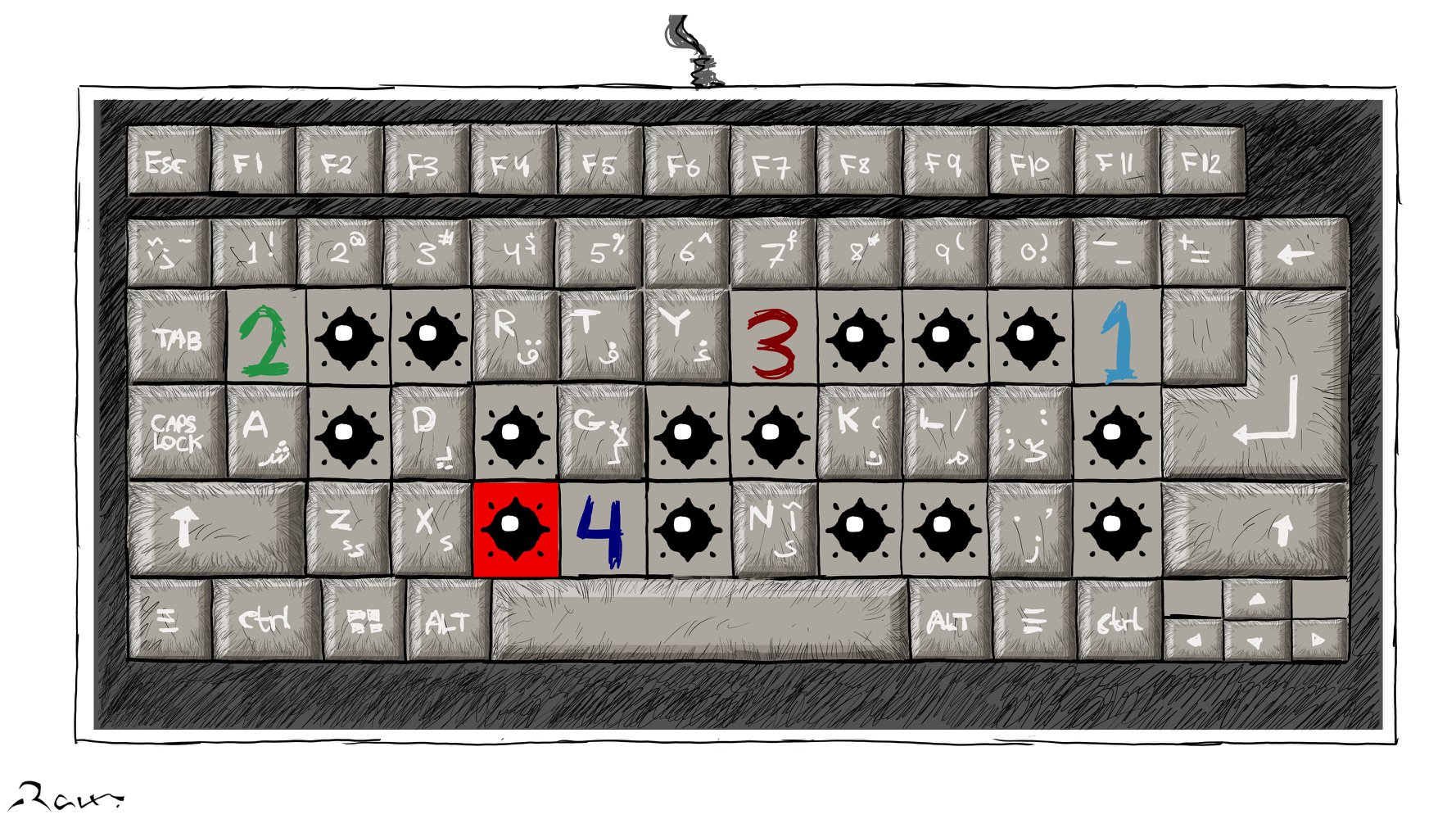 Political cartoon by Rafat Alkhatib, “Internet’s Free Speech”, 29 October 2018.
