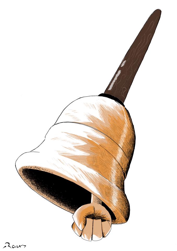 Political cartoon by Rafat Alkhatib, “Jordanian’s Teachers II”, 5 October 2019.