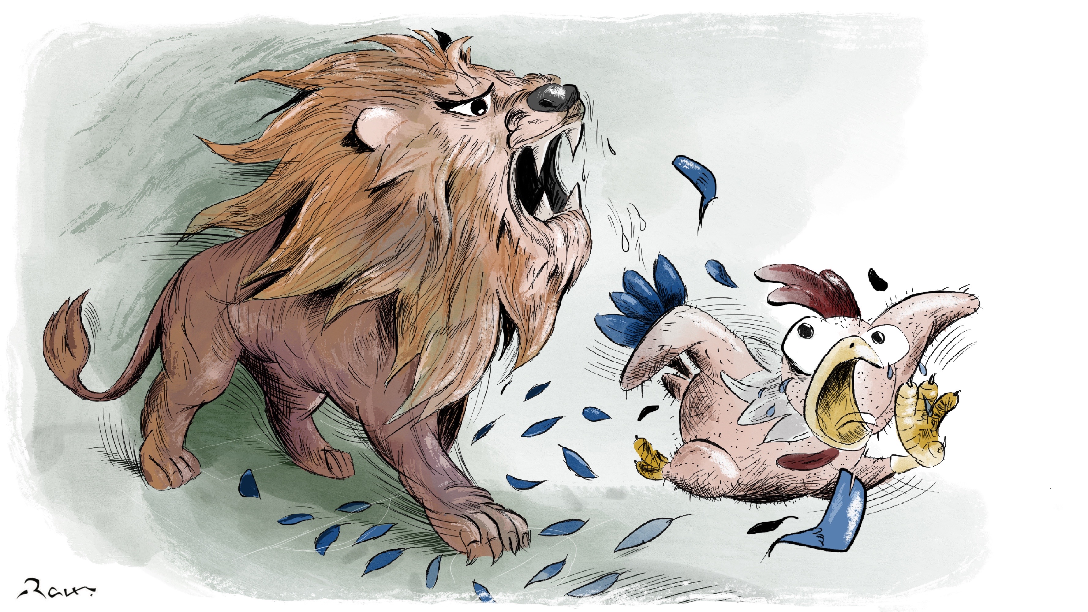 Political cartoon by Rafat Alkhatib, “Morocco to the final”, 14 December 2022.