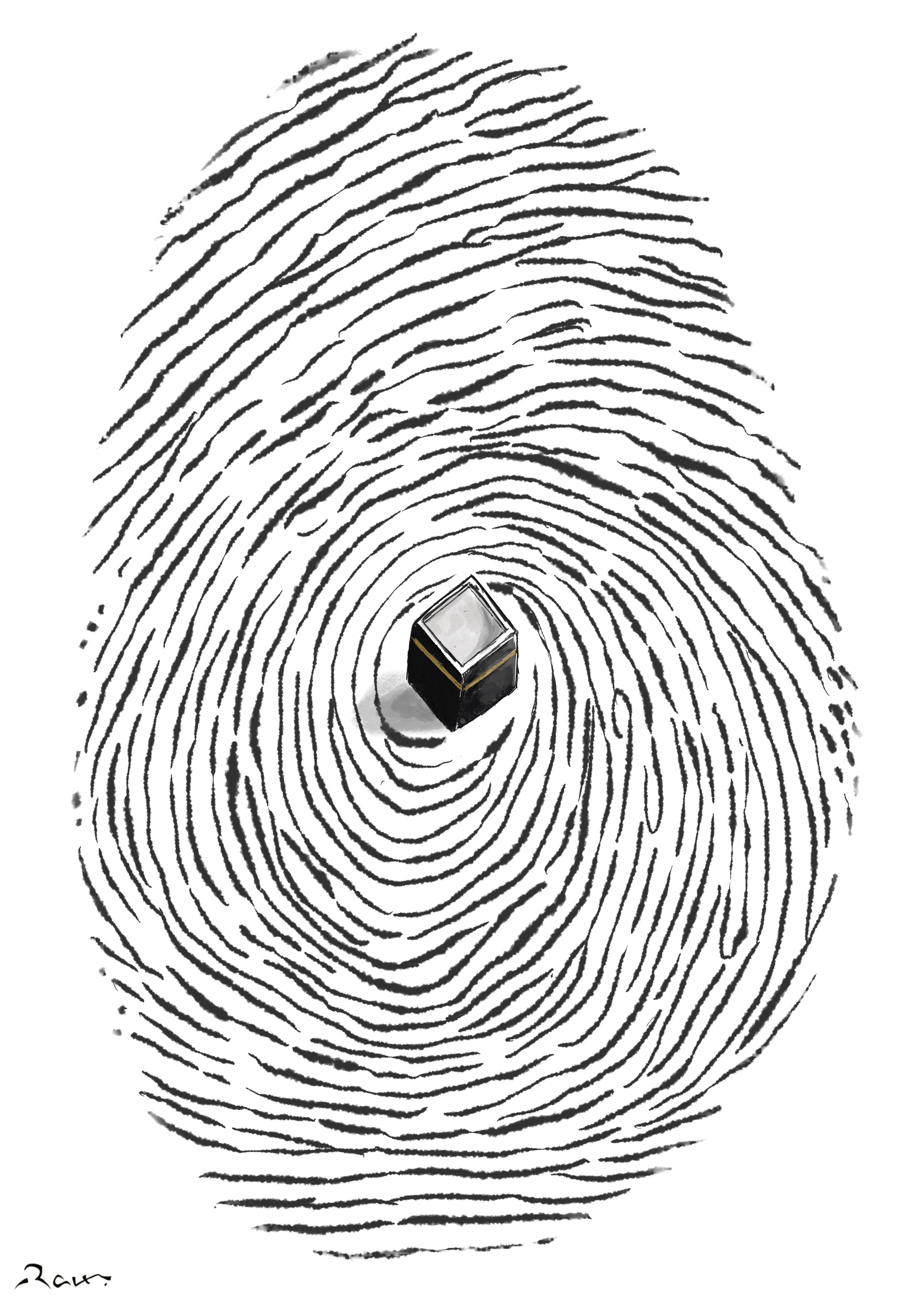 Political cartoon by Rafat Alkhatib, “Religious Identity”, 28 June 2023.