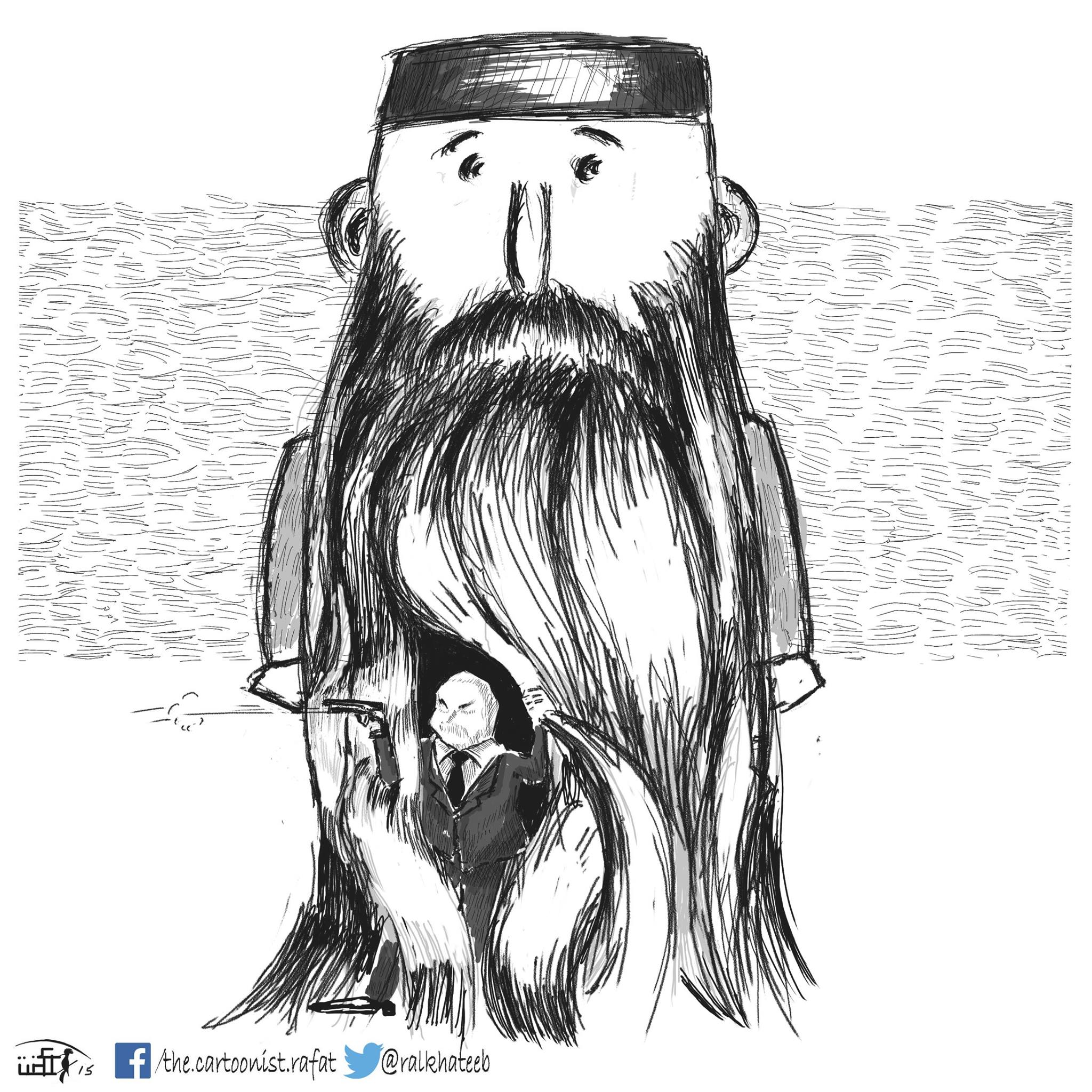 Political cartoon by Rafat Alkhatib, “Terrorism”, 13 January 2015.